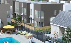 Dahlin's housing design for a build-to-rent project Dahlin's housing design for a build-to-rent project