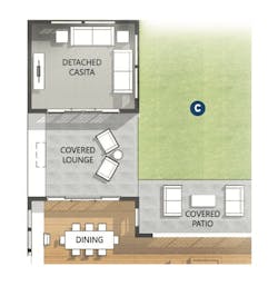 Outdoor living option C for Plan 1 designed by the Dahlin Group Outdoor living option C for Plan 1 designed by the Dahlin Group
