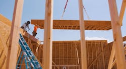 Lowering prefab panels into place on the Agorus and Hallmark Communities' Daybreak project Lowering prefab panels into place on the Agorus and Hallmark Communities' Daybreak project