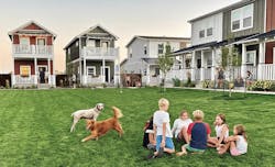 Fading West is a modular single-family workforce housing community Fading West is a modular single-family workforce housing community