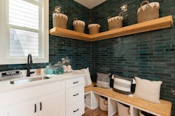 Barnaby's home design includes multifunctional spaces such as this laundry and drop zone Barnaby's home design includes multifunctional spaces such as this laundry and drop zone