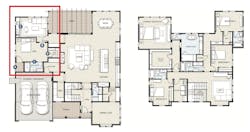 Floor plans of Dahlin's design for an ADU, 20 Cerros Manor Floor plans of Dahlin's design for an ADU, 20 Cerros Manor