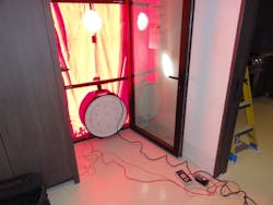 Blower door test at TNAH 2023 Blower door test at TNAH 2023