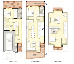 DTJ Design floor plans for Infill Plan 1 townhomes DTJ Design floor plans for Infill Plan 1 townhomes