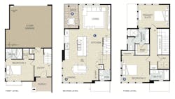 Dahlin design for townhomes, Redwoods at Montecito, floor plans Dahlin design for townhomes, Redwoods at Montecito, floor plans