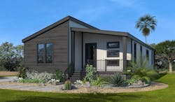 Exterior of Genesis Homes' Canyon model at the 2024 Show Village Exterior of Genesis Homes' Canyon model at the 2024 Show Village