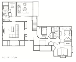 Second-floor plan of Downton Walk, an infill BALA winner Second-floor plan of Downton Walk, an infill BALA winner