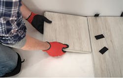 Daltile's RevoTile porcelain floating floor system Daltile's RevoTile porcelain floating floor system