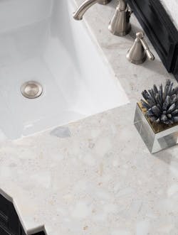 Arizona Tile’s Arabescato Bianco agglomerate marble surfacing Arizona Tile’s Arabescato Bianco agglomerate marble surfacing