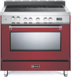 Verona burgundy cooktop range Verona burgundy cooktop range