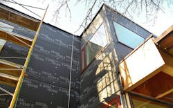 Installed DELTA®-VENT S air barrier Installed DELTA®-VENT S air barrier