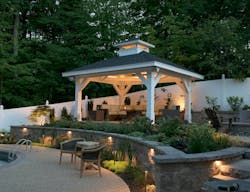 Warm Lighting, Ample Seating, And A Covered Area Made With Kleer Trim And Column Wraps Help Make This Outdoor Space Inviting Warm Lighting, Ample Seating, And A Covered Area Made With Kleer Trim And Column Wraps Help Make This Outdoor Space Inviting