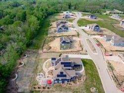 Tim O’Brien Homes at Red Fox Crossing community, New Berlin, Wis. community aerial image Tim O’Brien Homes at Red Fox Crossing community, New Berlin, Wis. community aerial image