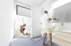 Shot in the Dark modified shotgun house, Rae Atkinson, Rice University Bathroom Shot in the Dark modified shotgun house, Rae Atkinson, Rice University Bathroom