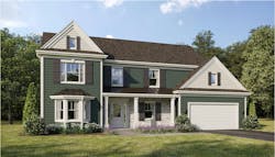 Rendering Featuring 7' Foundry Split Shake Siding In Eggshell 034, Green Vinyl Lap Siding, Versetta Stone Panelized Stone Siding In Tight Cut Sand, And ​mid America Three And Five Board Spaced Shutters In Tuxedo Grey 018​ Rendering Featuring 7' Foundry Split Shake Siding In Eggshell 034, Green Vinyl Lap Siding, Versetta Stone Panelized Stone Siding In Tight Cut Sand, And ​mid America Three And Five Board Spaced Shutters In Tuxedo Grey 018​