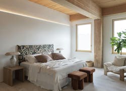 Timber House interior bedroom Timber House interior bedroom