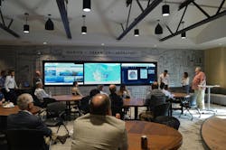 Bluescape wall in the Collaboratory Bluescape wall in the Collaboratory