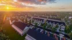 Digital rendering of build-for-rent development Digital rendering of build-for-rent development