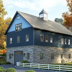 Dark blue Farmhouse with stone Dark blue Farmhouse with stone