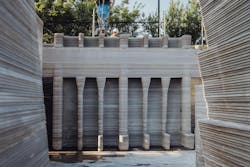 3D printed house walls two stories tall 3D printed house walls two stories tall