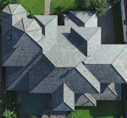Birds-eye view of Texas home roof Birds-eye view of Texas home roof