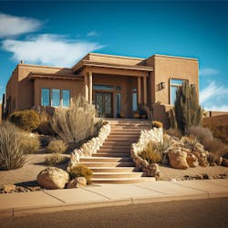 AI generated typical home in New Mexico AI generated typical home in New Mexico