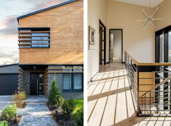 Modern wooden passive house home exterior and interior Modern wooden passive house home exterior and interior