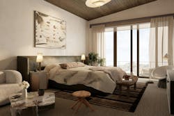 Velvaere residences rendering of modern bedroom Velvaere residences rendering of modern bedroom