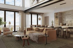 Velvaere residences rendering of modern living room Velvaere residences rendering of modern living room