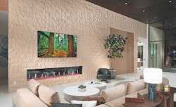 Linear fireplace in The New American Home 2024 Linear fireplace in The New American Home 2024