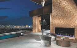 Fire and water elements at play in The New American Home 2024 Fire and water elements at play in The New American Home 2024