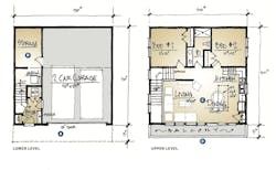 Floor plans for The Aubrey, a single-family build-to-rent design by TK Design Associates Floor plans for The Aubrey, a single-family build-to-rent design by TK Design Associates