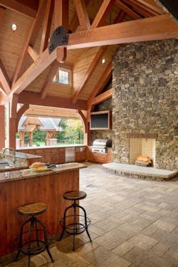 Outdoor fireplace bar kitchen design Outdoor fireplace bar kitchen design