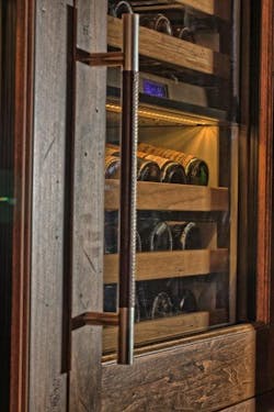 SubZero wine storage closeup SubZero wine storage closeup