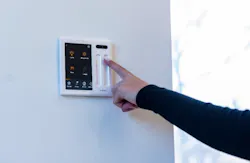 Control panels feature a screen to access the Brilliant app, LED-compatible dimmer light switches, and a camera with optional privacy setting Control panels feature a screen to access the Brilliant app, LED-compatible dimmer light switches, and a camera with optional privacy setting