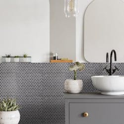 The home depot dark gray jeffrey court mosaic tile The home depot dark gray jeffrey court mosaic tile
