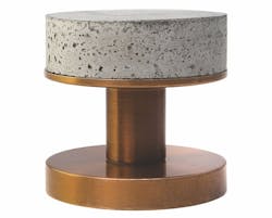DesignerDoorware Bullet and Stone Concrete Niki Knob weathered brass DesignerDoorware Bullet and Stone Concrete Niki Knob weathered brass