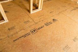 4 LP Legacy OSB subflooring panels with Gorilla Glue 4 LP Legacy OSB subflooring panels with Gorilla Glue