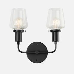 9 Schoolhouse Electric Abrams Double Sconce Black silo 9 Schoolhouse Electric Abrams Double Sconce Black silo