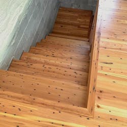 Longleaf Lumber reclaimed naily heart pine stair Longleaf Lumber reclaimed naily heart pine stair