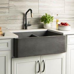 Farmhouse double bowl concrete kitchen sink Farmhouse double bowl concrete kitchen sink