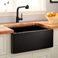 Black fireclay smooth kitchen sink Black fireclay smooth kitchen sink