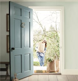 Benjamin Moore Aegean Teal door Benjamin Moore Aegean Teal door