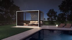 Aluvision Outdoor Living Box night shot Aluvision Outdoor Living Box night shot