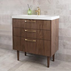 lacava walnut mid century bath vanity lacava walnut mid century bath vanity
