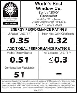 NFRC window performance rating and definitions NFRC window performance rating and definitions