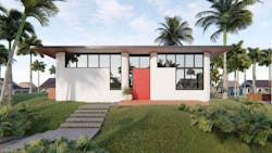 Click, Print, Home 3D printed residential rendering Click, Print, Home 3D printed residential rendering