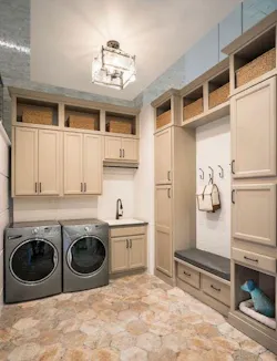 Laundry and mudroom combined Laundry and mudroom combined