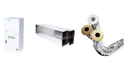 From Left To Right: Examples Of A Unico Air Handler, Plenum, And Supply Duct From Left To Right: Examples Of A Unico Air Handler, Plenum, And Supply Duct