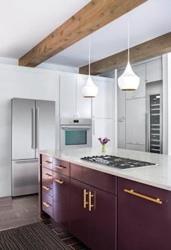 Thermador Leap Into Luxury kitchen T36FT810NS Terracotta purple island min Thermador Leap Into Luxury kitchen T36FT810NS Terracotta purple island min